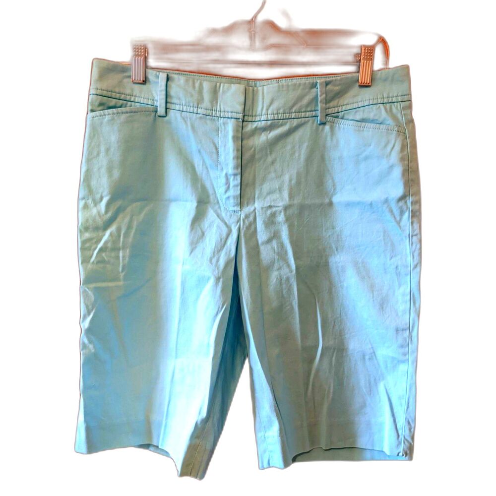 Talbots Perfect Short Womens 6 Aqua Blue 10" Inseam Preppy Old Money Resortwear